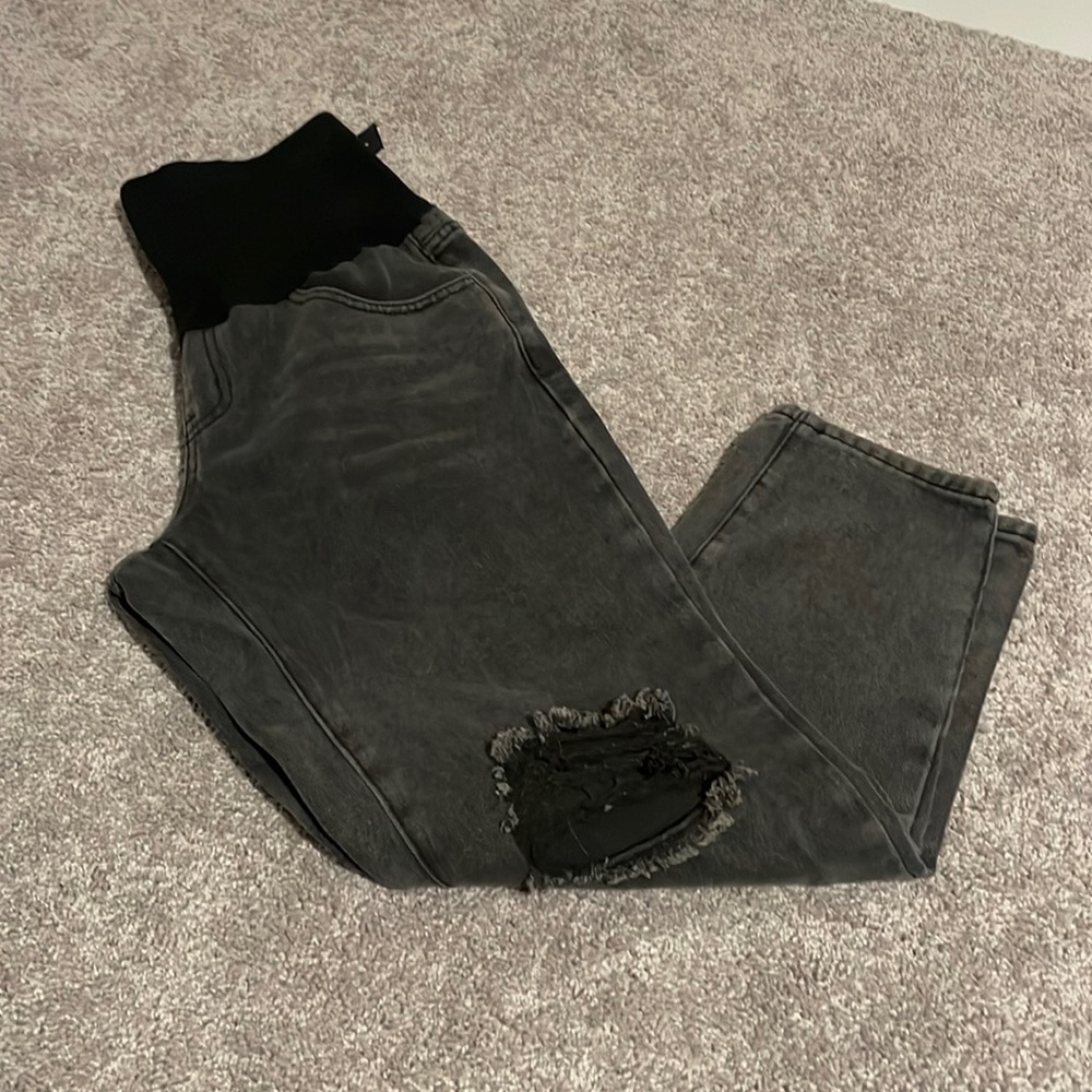 Shein Faded Black Maternity Jeans
